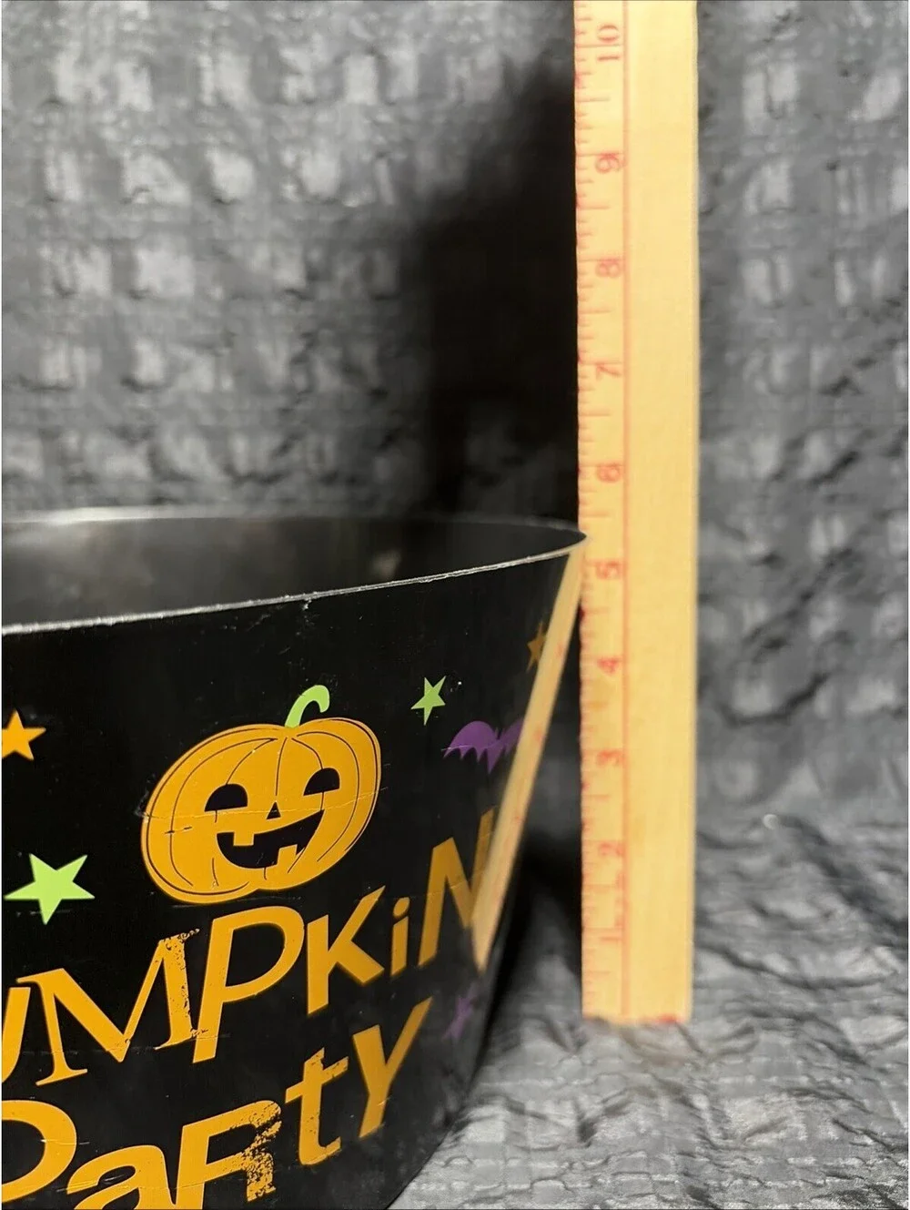 Happy Halloween Plastic Candy Bowl Container Trick-or-Treat Party Decoration 11”